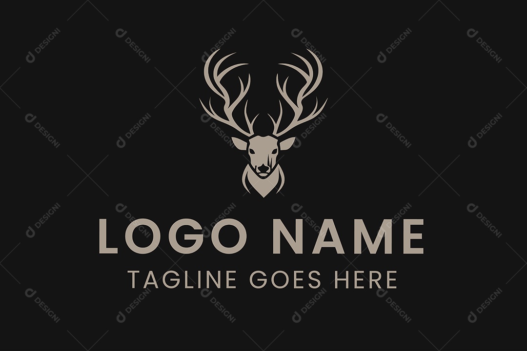 Modelo de Logotipo de Animal PNG + AI Editável