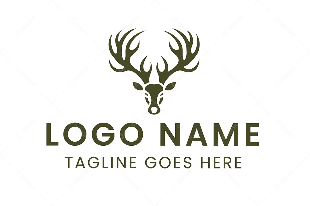Modelo de Logotipo de Animal PNG + AI Editável