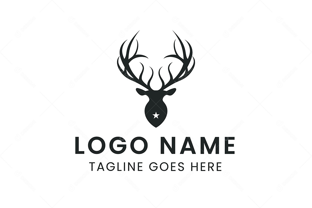 Modelo de Logotipo de Animal PNG + AI Editável