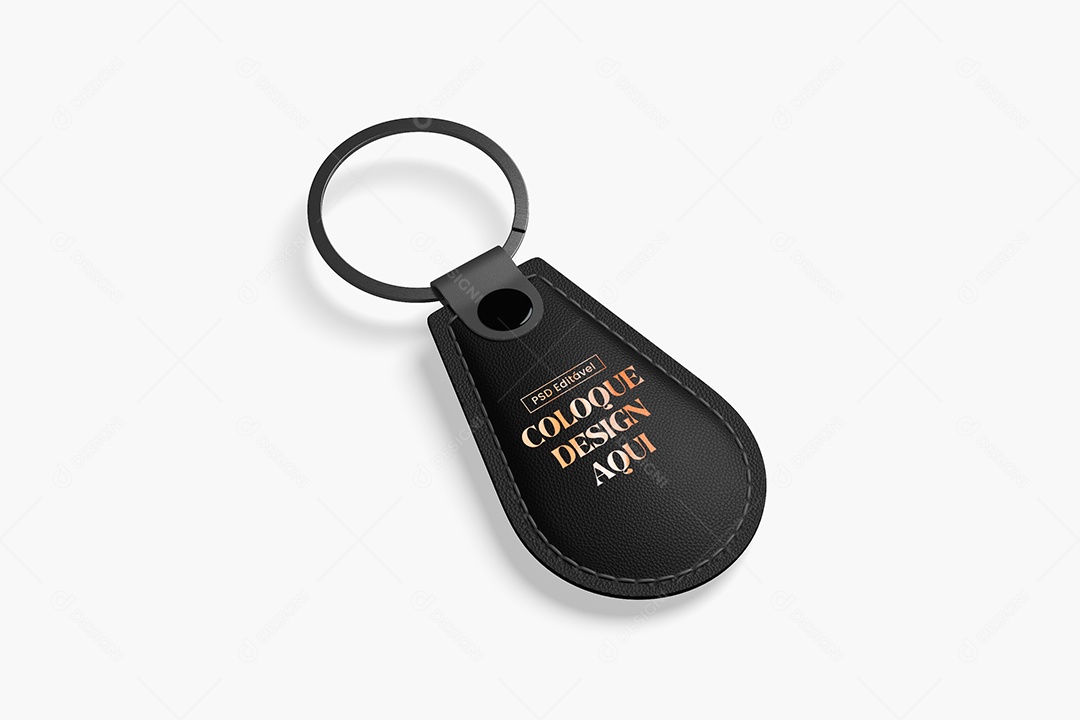 Mockup Chaveiro de Couro PSD Editável