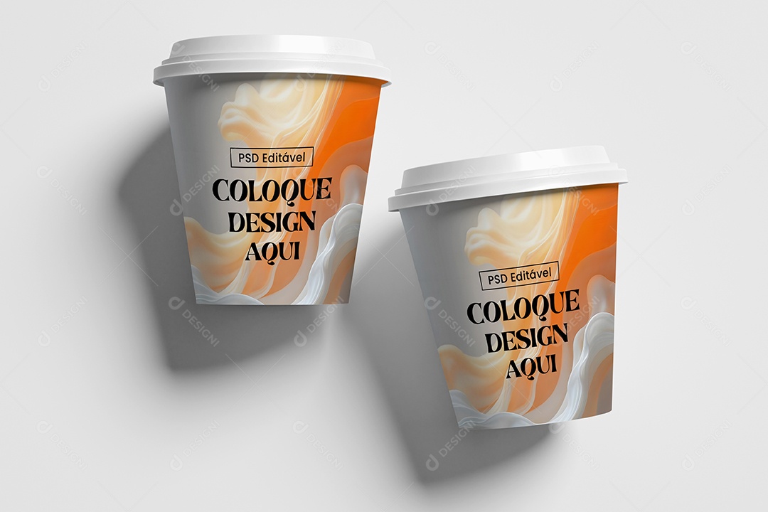 Mockup de Copos de Papel PSD Editável