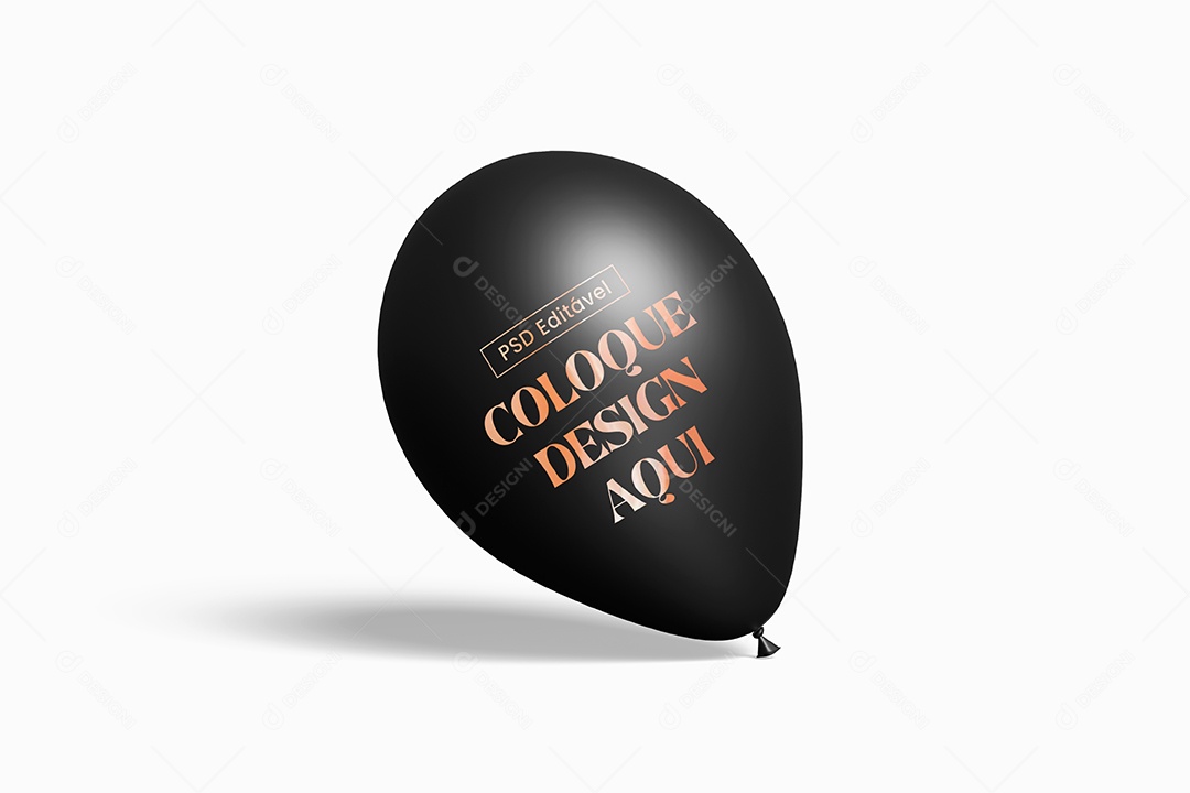 Mokcup Balão Preto PSD Editável