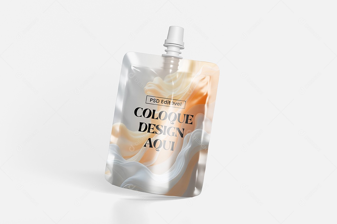 Mockup Bolsa de Bico Líquido PSD Editável