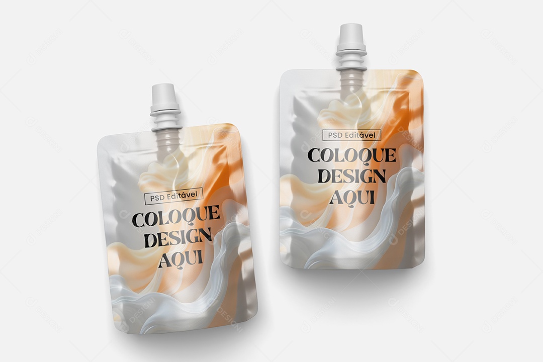 Mockup Bolsa de Bico Líquido PSD Editável