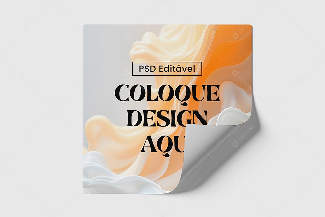Mockup Adesivo PSD Editável