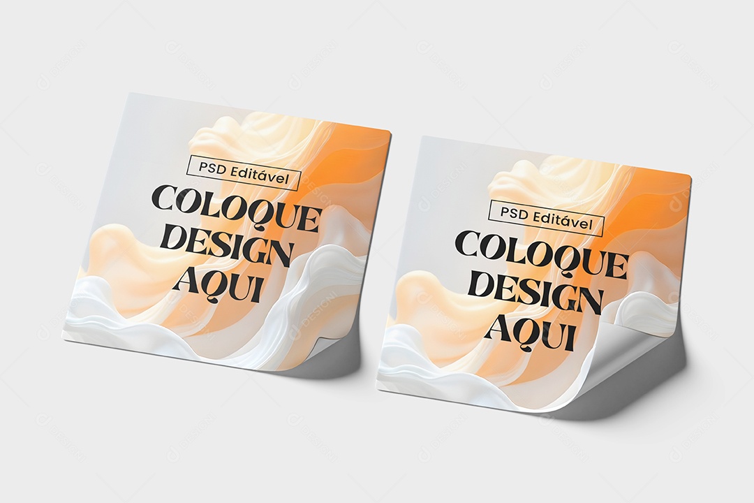 Mockup Adesivos PSD Editável