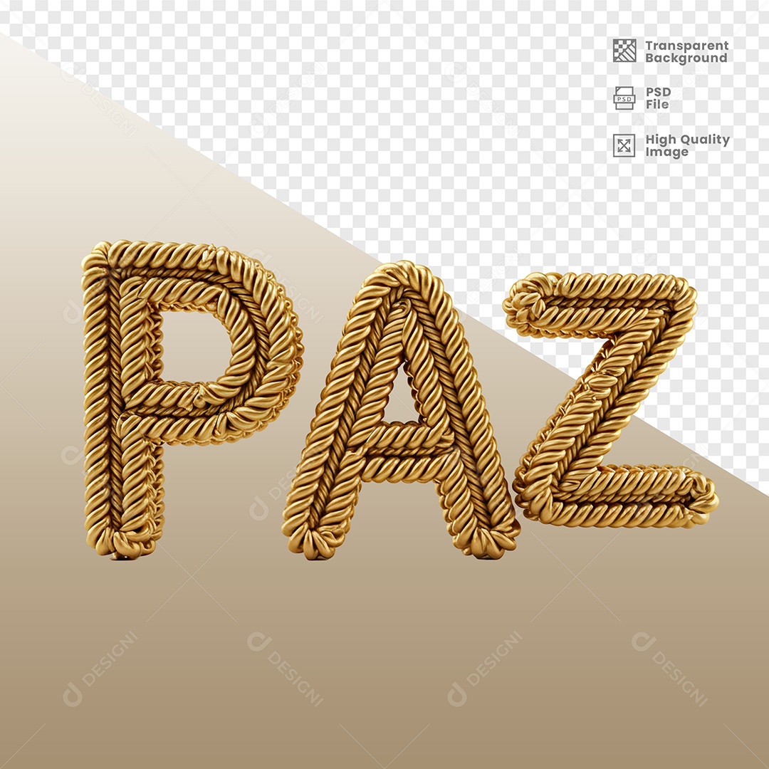 Paz Elemento 3D para Composição PSD