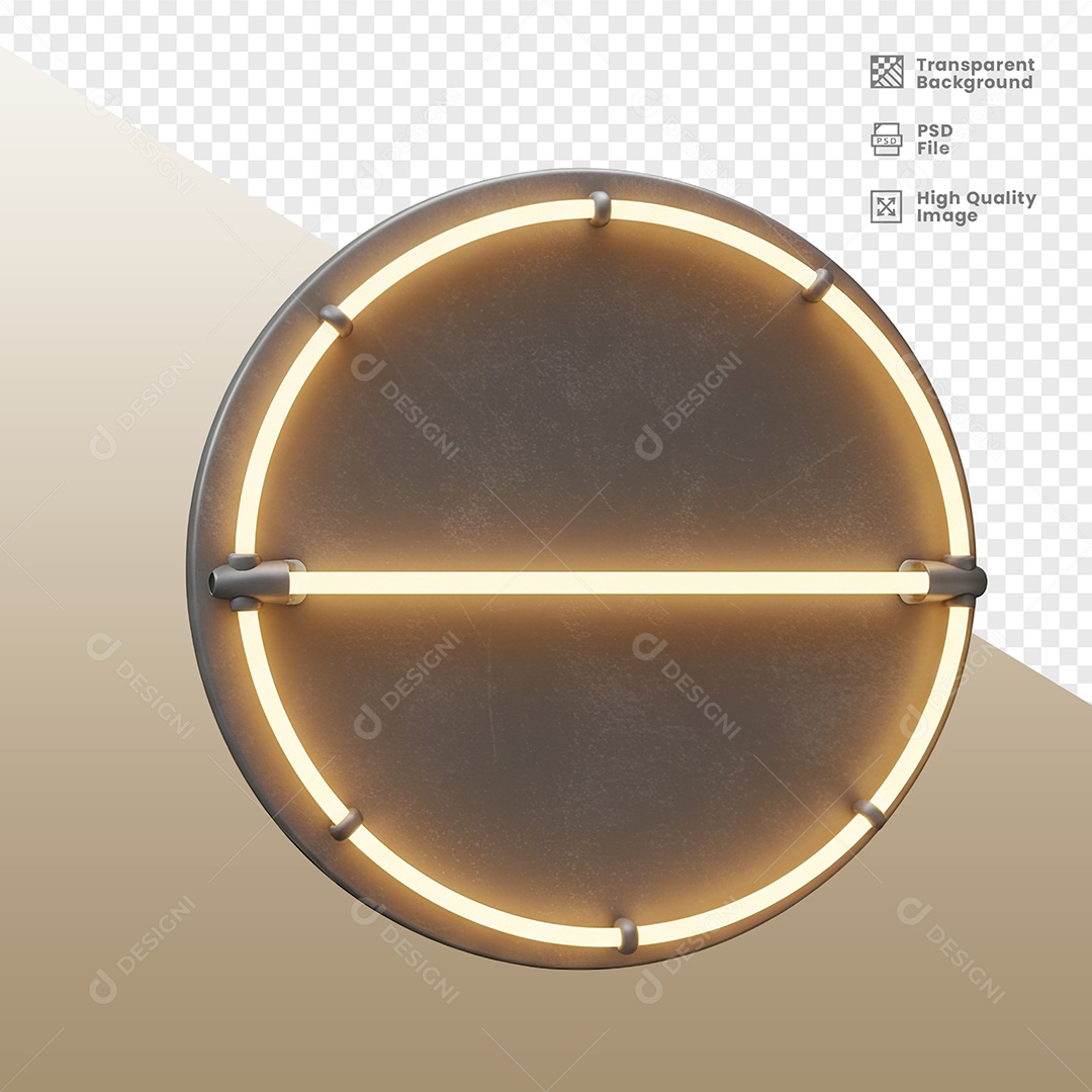 Circulo com Luz Elemento 3D para Compoisção PSD