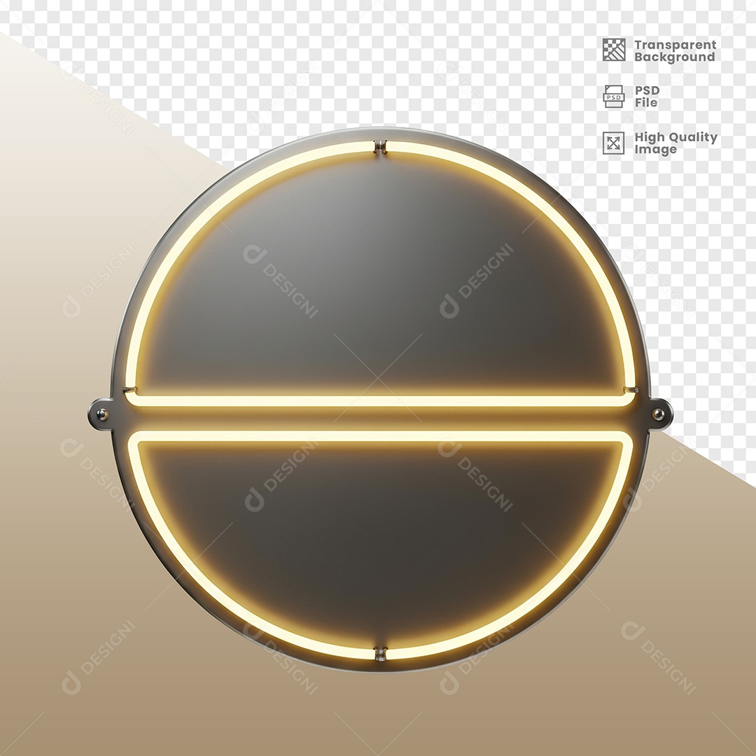 Circulo de Ano Novo Elemento 3D para Compoisção PSD