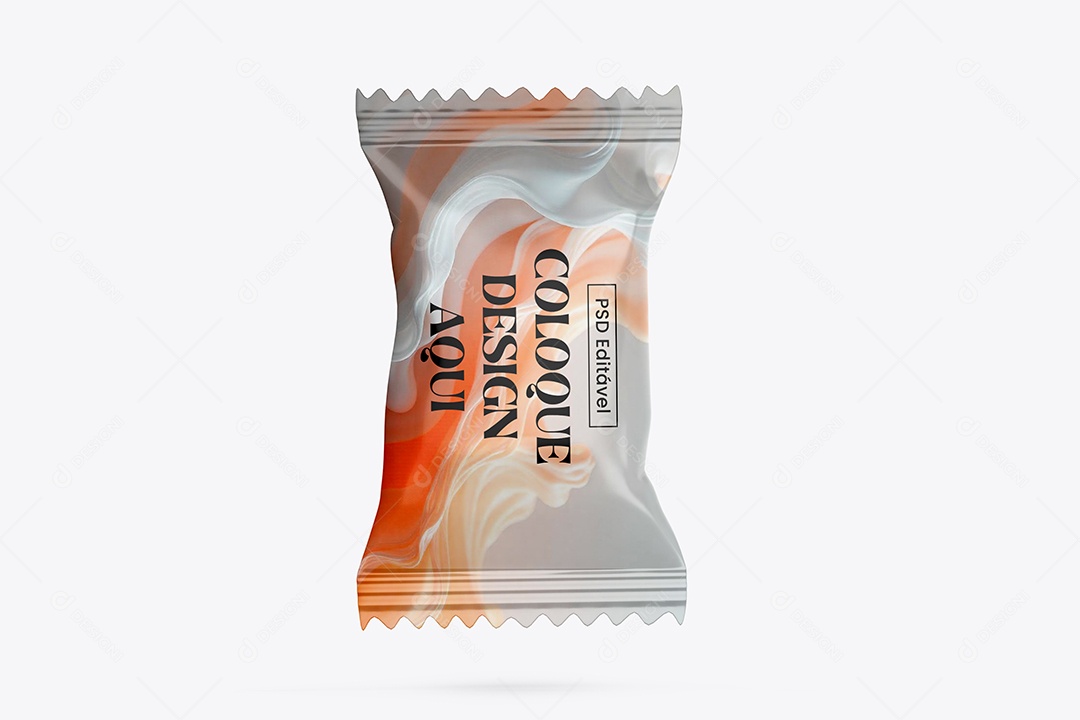 Mockup de Pacote de Doces PSD Editável