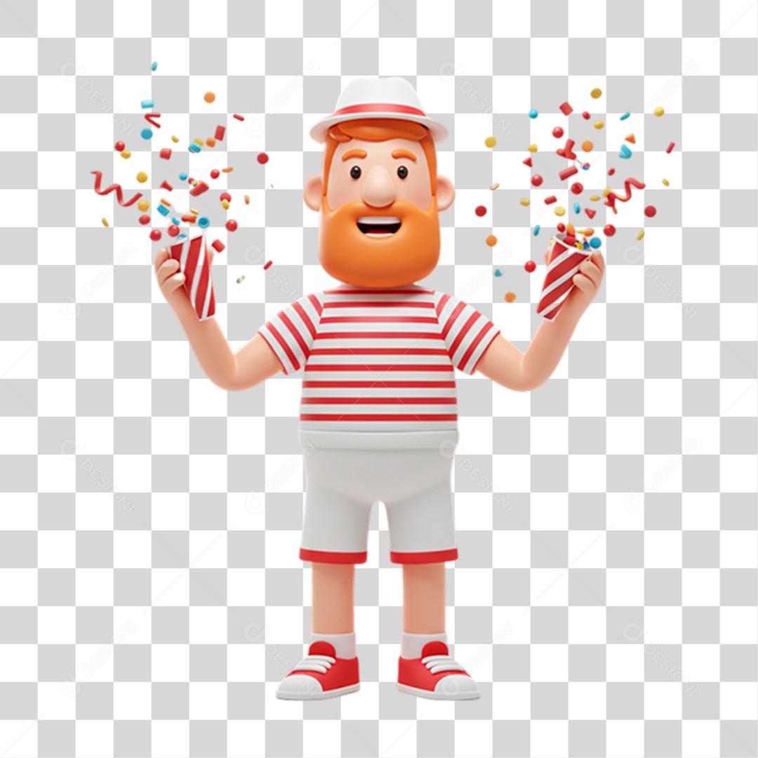 Personagem Pessoa com Fantasia de Carnaval PNG Transparente