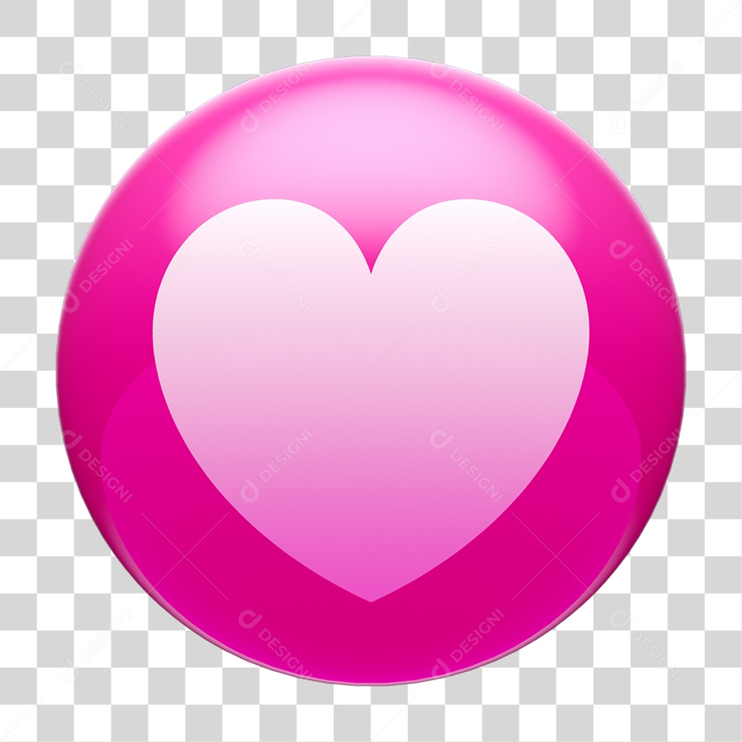 Bola de Coração PNG Transparente