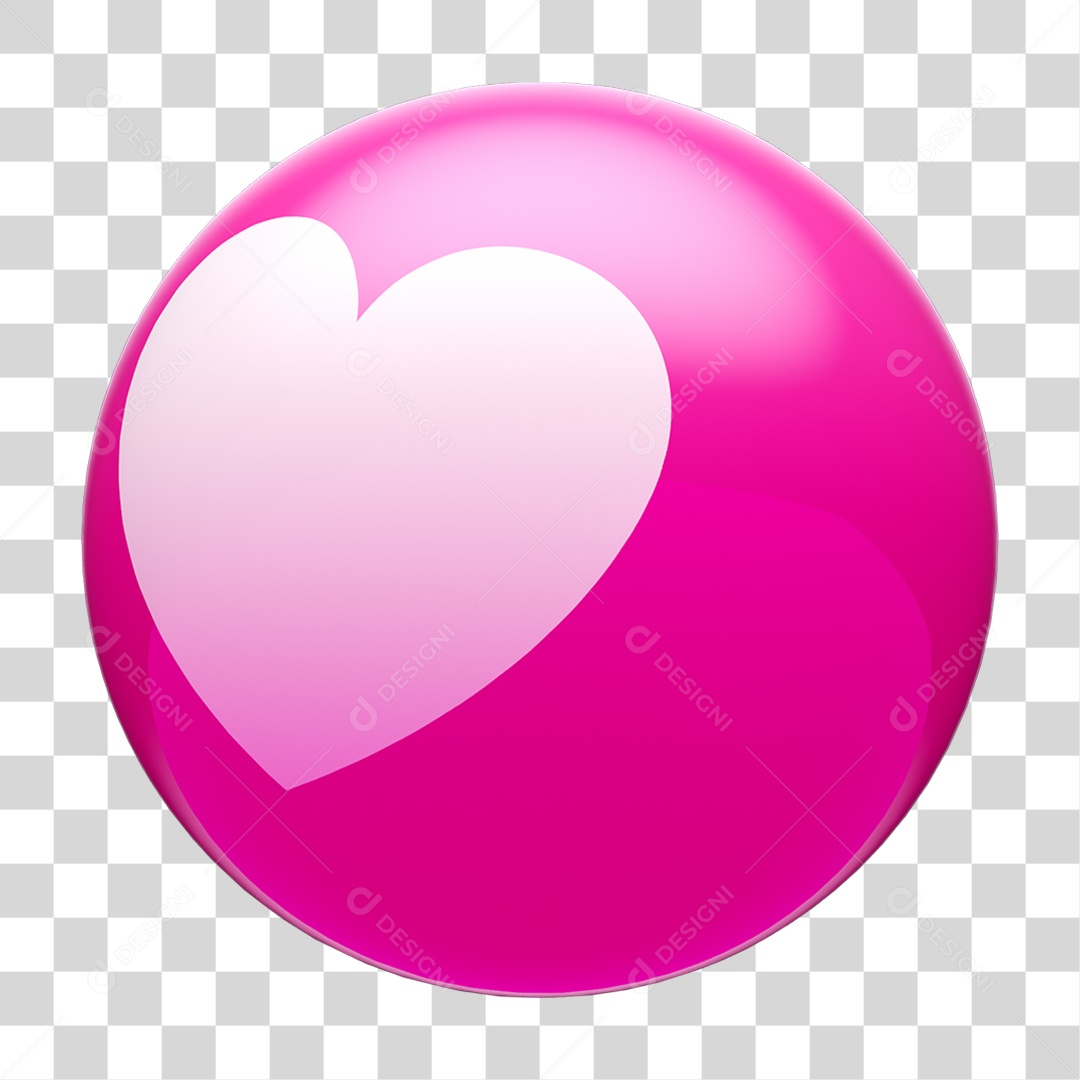 Bola de Coração PNG Transparente