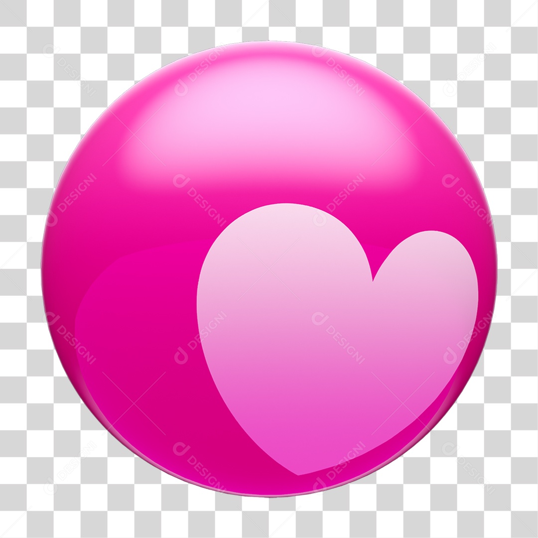 Bola de Coração PNG Transparente