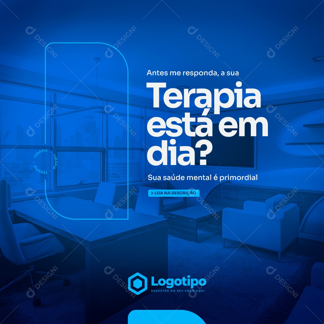 Saúde Mental Terapia Está Em Dia Sócial Media PSD Editável