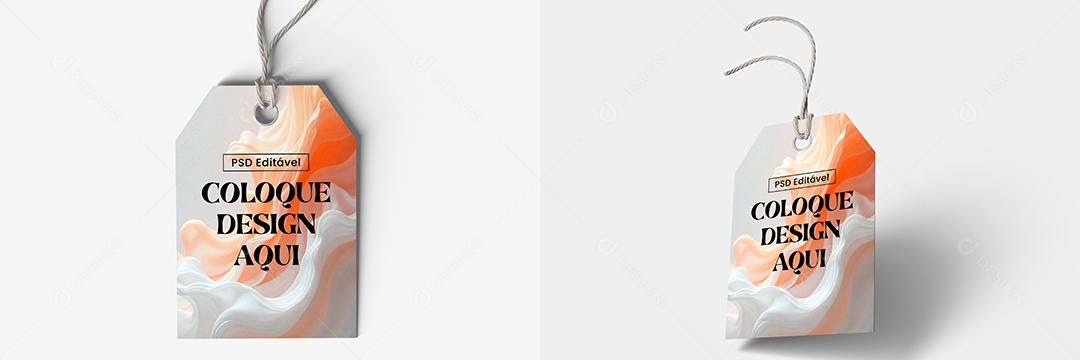 Cloth Tag Mockup PSD Editável