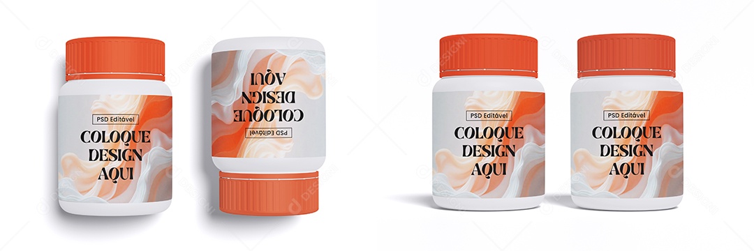 Mockup de Frasco PSD Editável