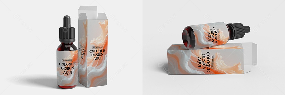 Mockup de Frasco Conta Gotas PSD Editável