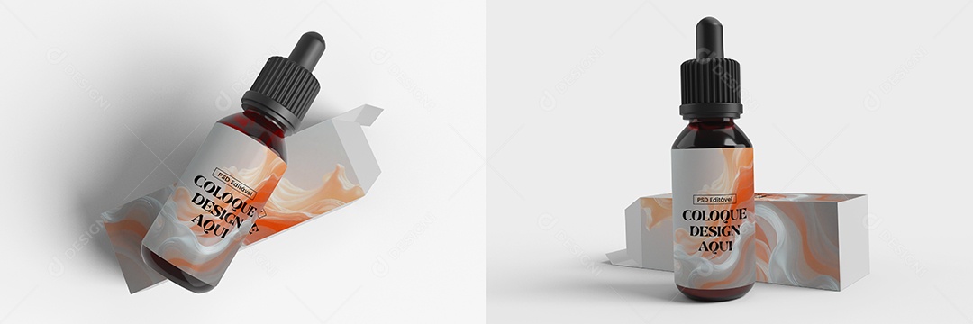 Mockup de Frasco Conta Gotas PSD Editável