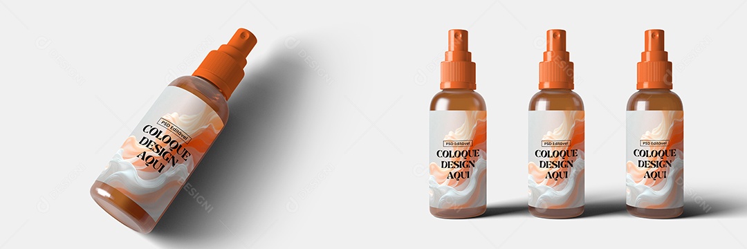 Mockup de Frasco de Spray PSD Editável