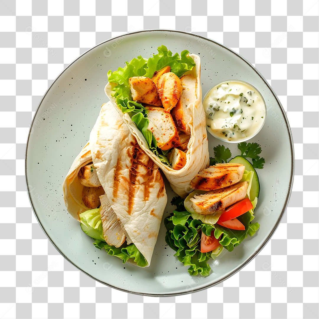 Prato de Burritos PNG Transparente