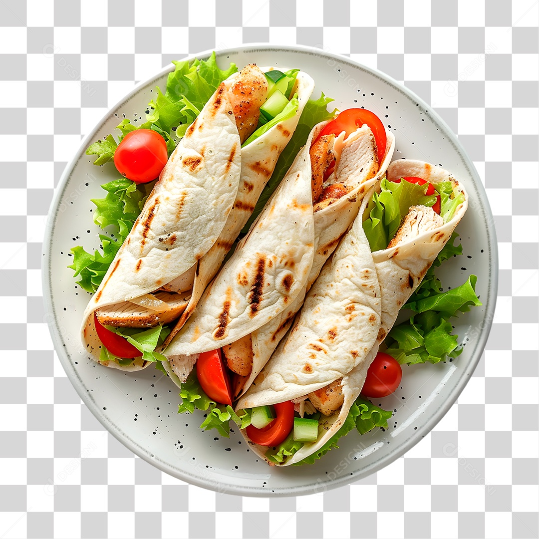 Prato de Burritos PNG Transparente