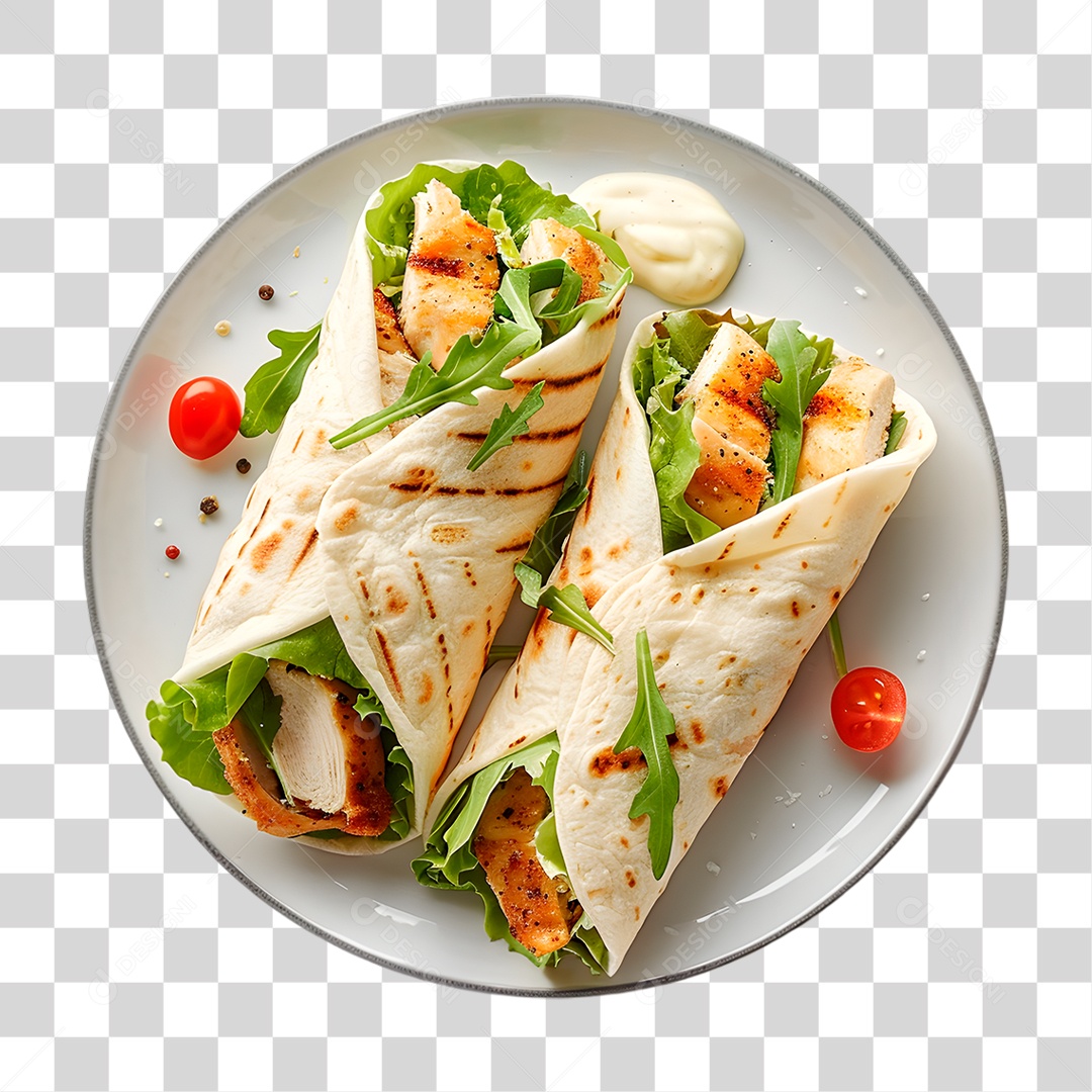 Prato de Burritos PNG Transparente