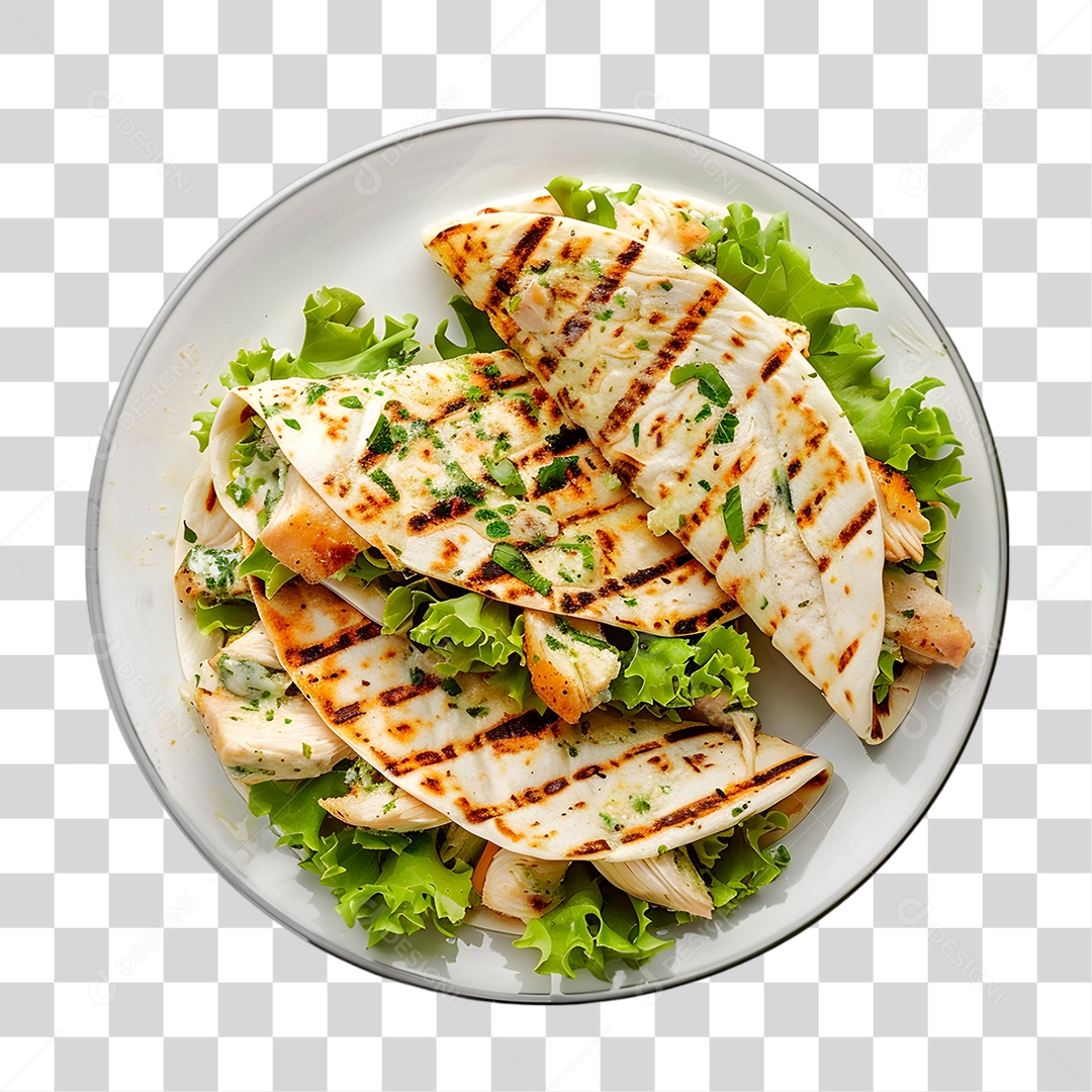 Prato com Burritos de Frango PNG Transparente