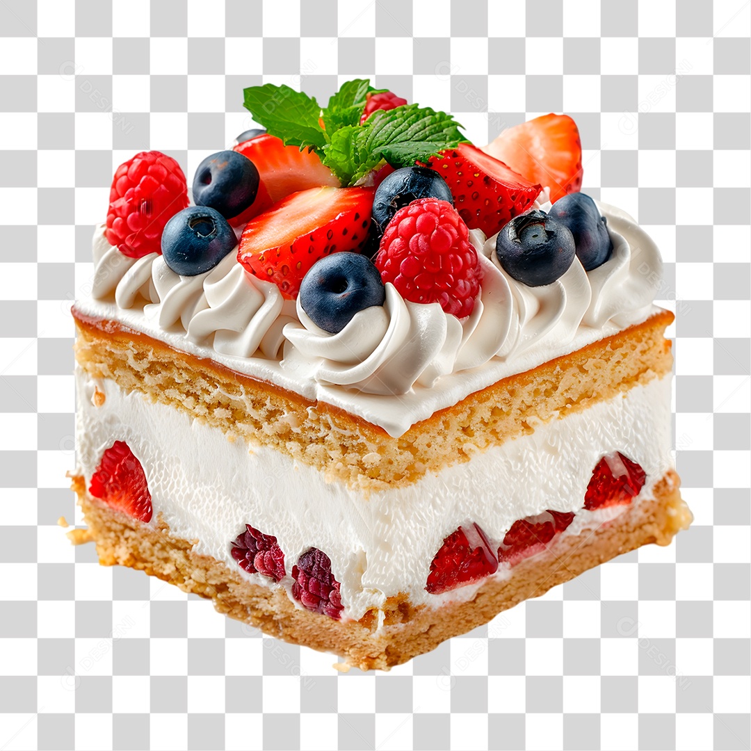 Bolo com Cobertura PNG Transparente