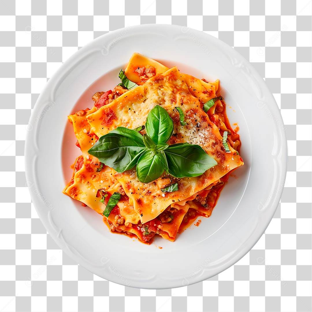 Prato de Lasanha PNG Transparente