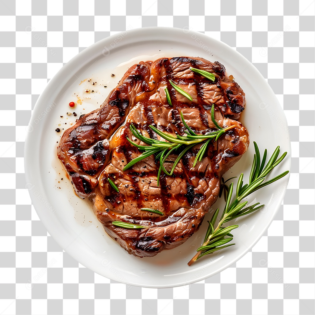 Prato de Carne Grelhada PNG Transparente