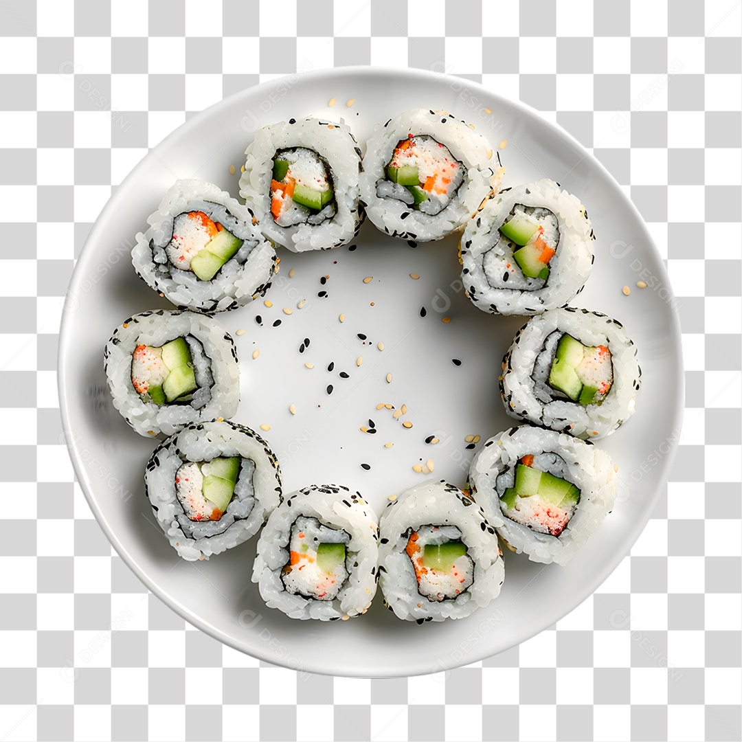 Prato de Rolls PNG Transparente