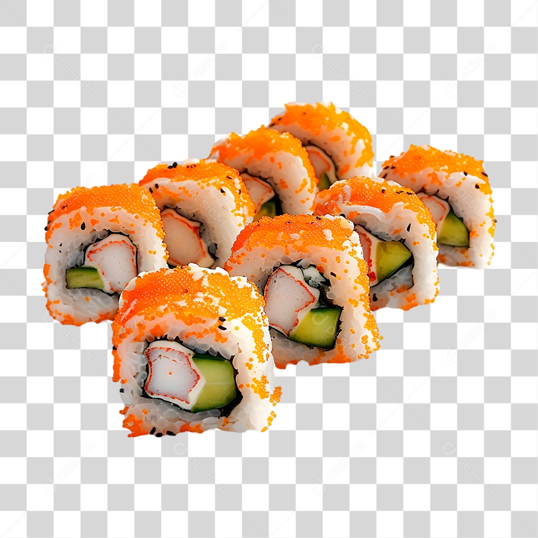 Rolos de Sushi PNG Transparente
