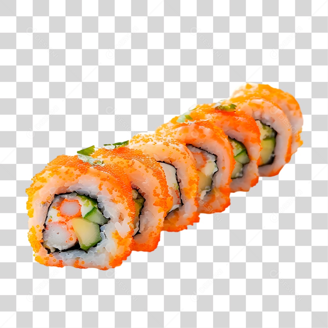 Sushi Enrolado PNG Transparente