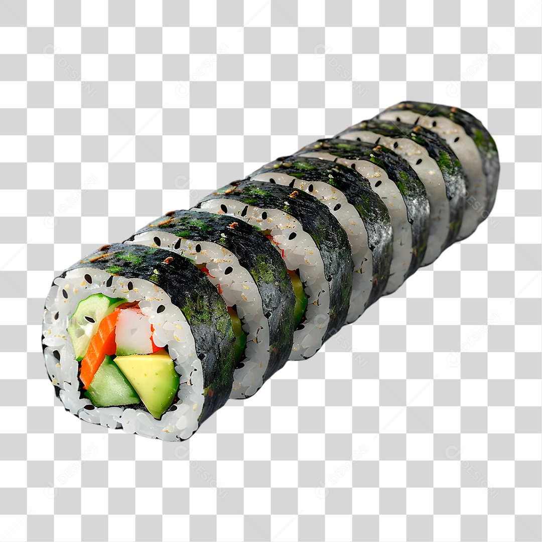 Rolos de Sushi PNG Transparente