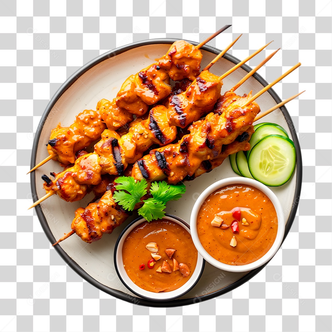 Prato de Espetinho PNG Transparente