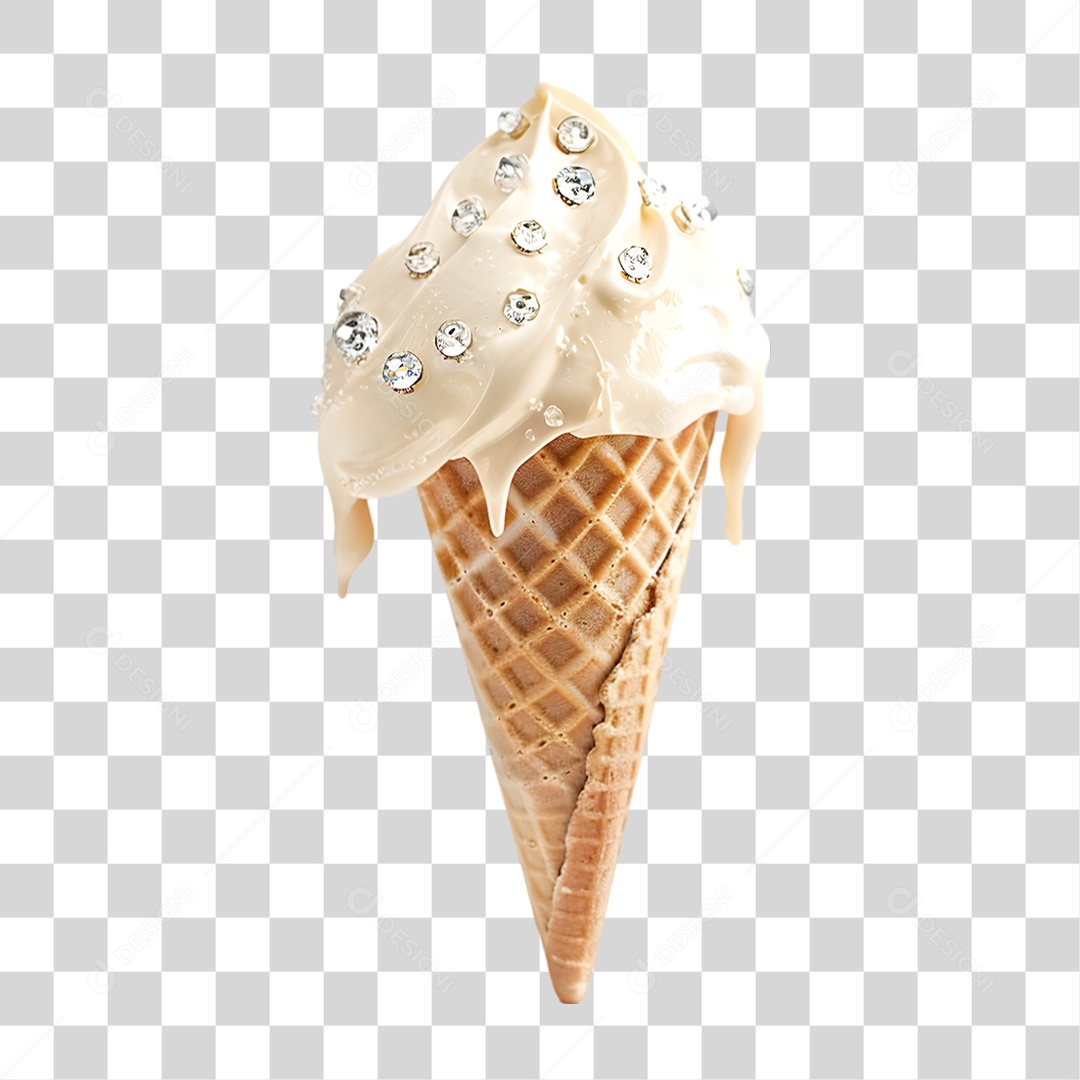 Sorvete de Casquinha PNG Transparente