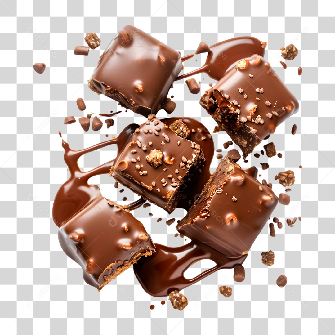Bolo de Chocolate PNG Transparente
