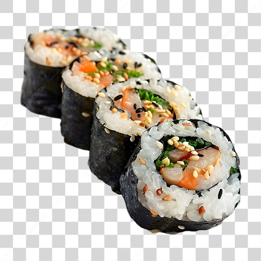 Prato de Rolinhos Califórnia PNG Transparente