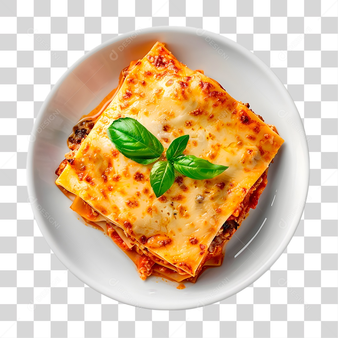 Prato de Lasanha PNG Transparente