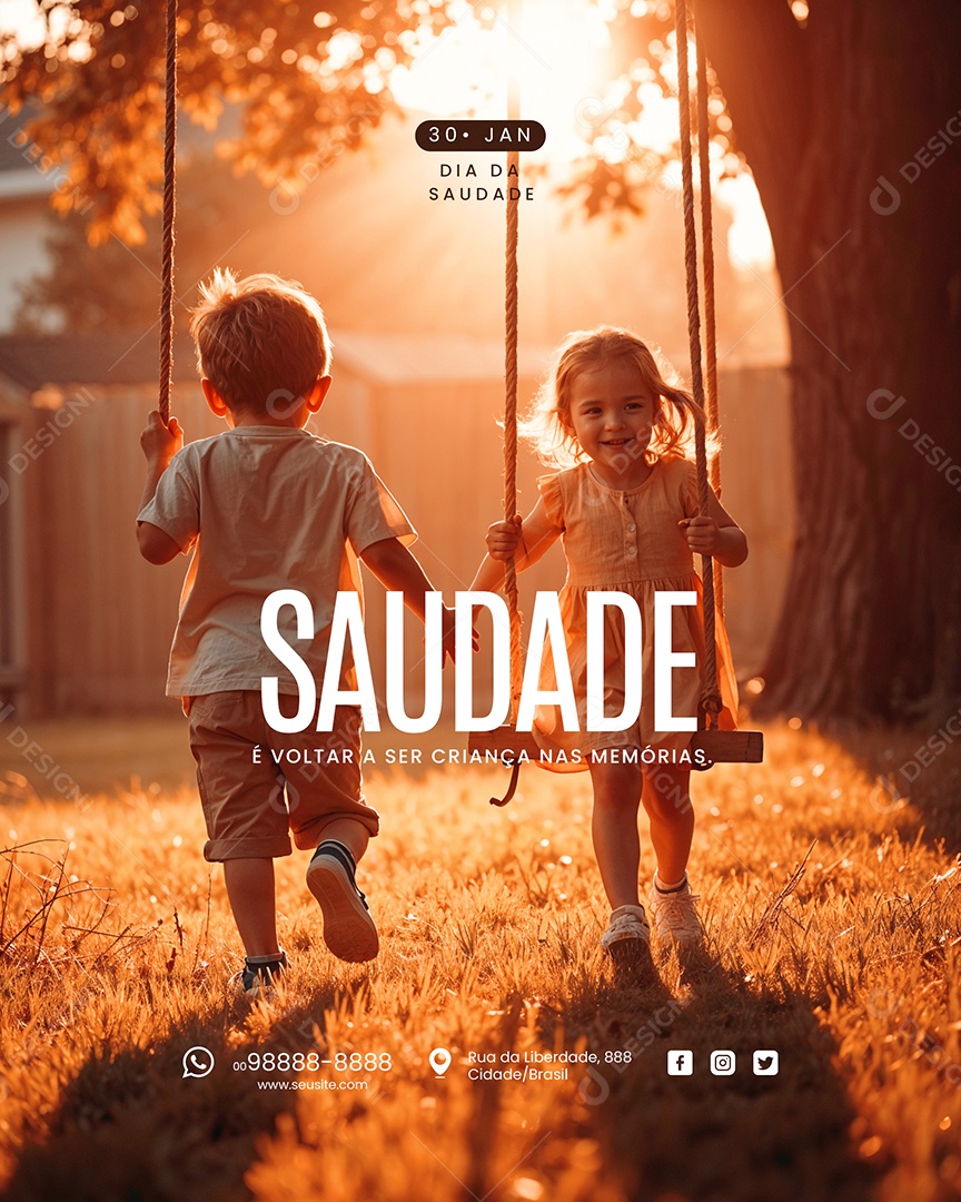 Dia da Saudade 30 de Janeiro Social Media PSD Editável