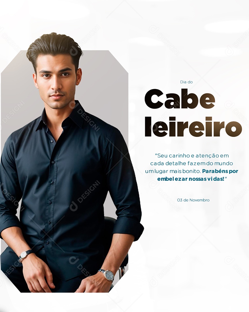 Dia do Cabelereiro 19 de Janeiro Social Media PSD Editável