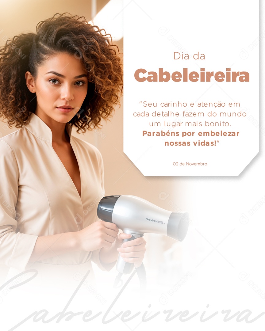Dia do Cabeleireira 19 de Janeiro Social Media PSD Editável