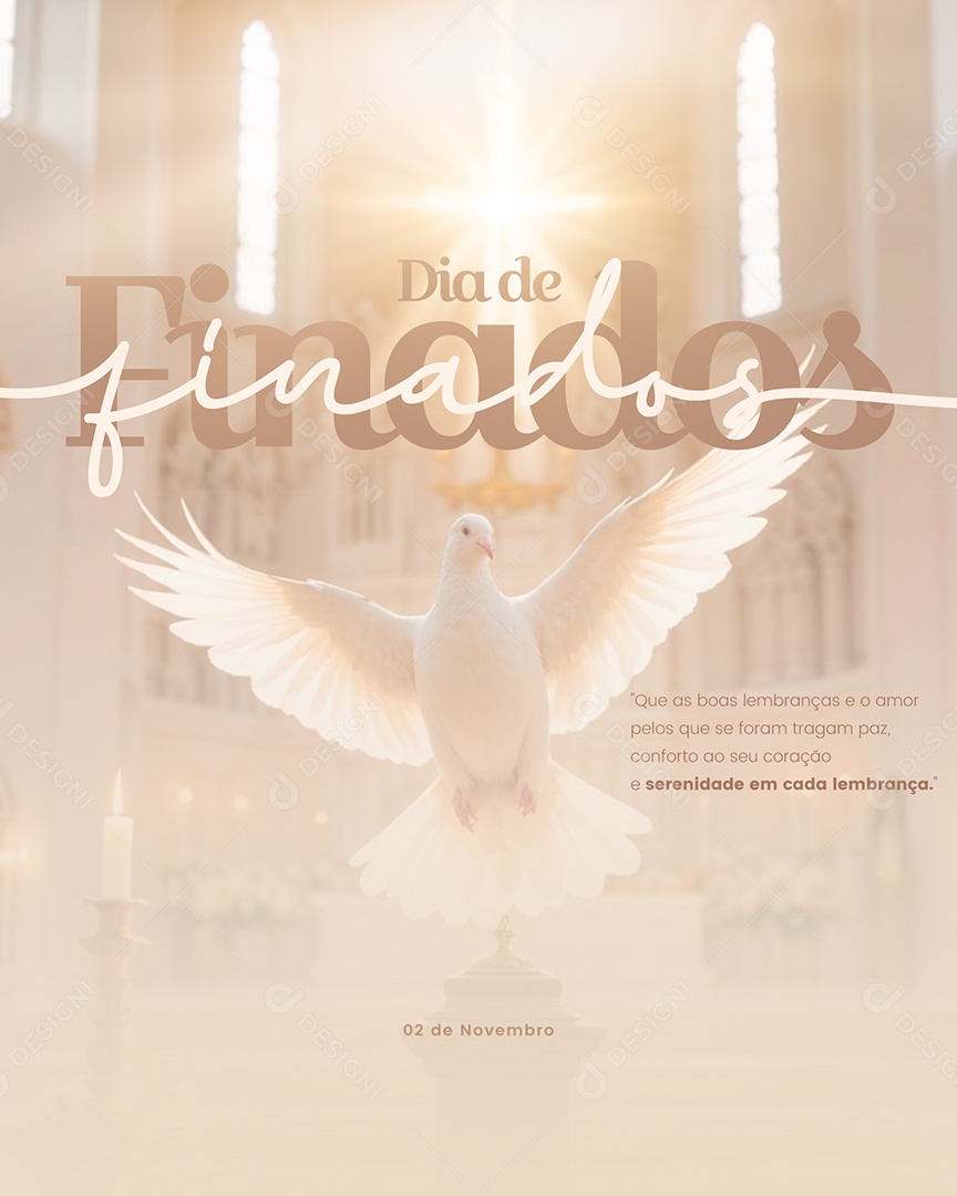 Dia de Finados 02 de Novembro A Vida Perde Social Media PSD Editável