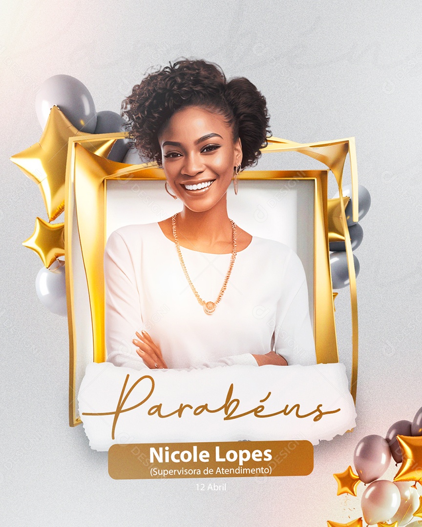 Parabéns Nicole Lopes Social Media PSD Editável