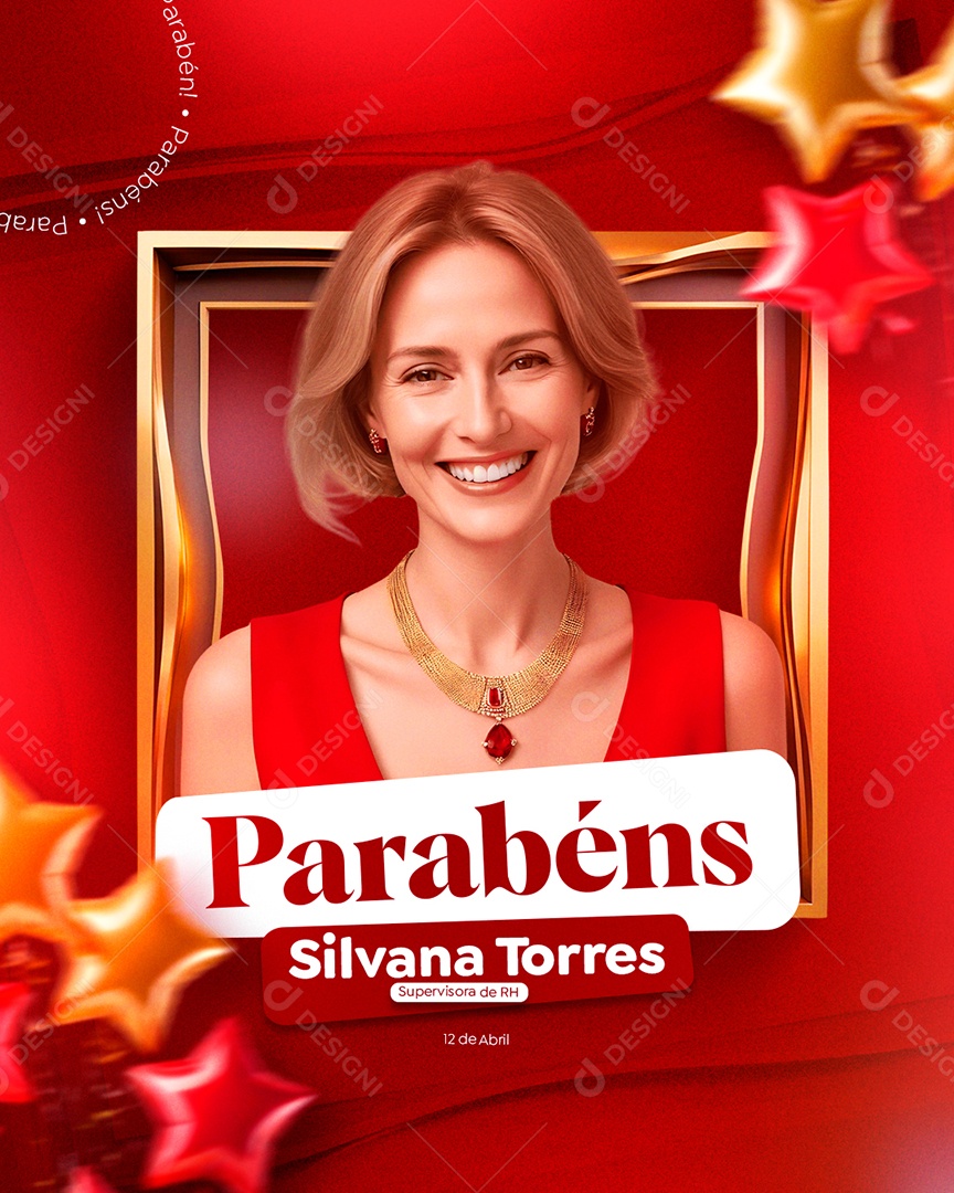 Parabéns Silvana Torres Social Media PSD Editável