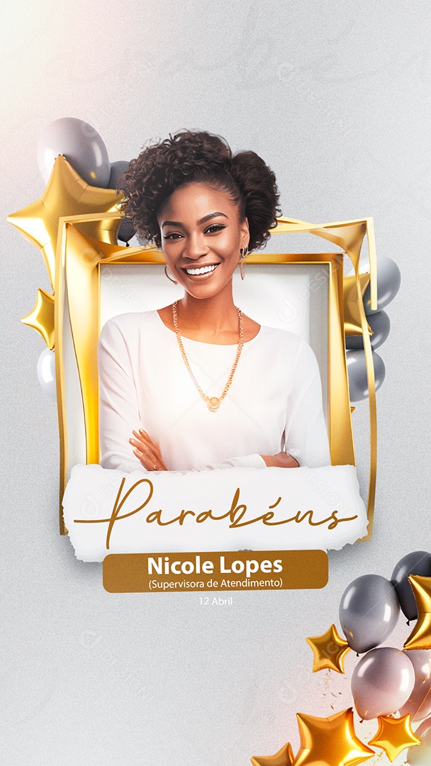 Story Parabéns Nicole Lopes Social Media PSD Editável