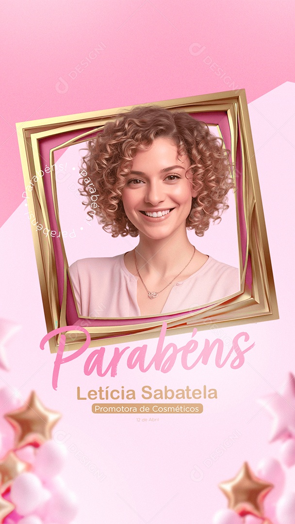 Story Parabéns Letícia Sabatela Social Media PSD Editável