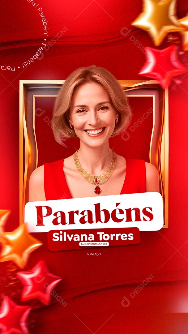Story Parabéns Silvamna Torres Social Media PSD Editável