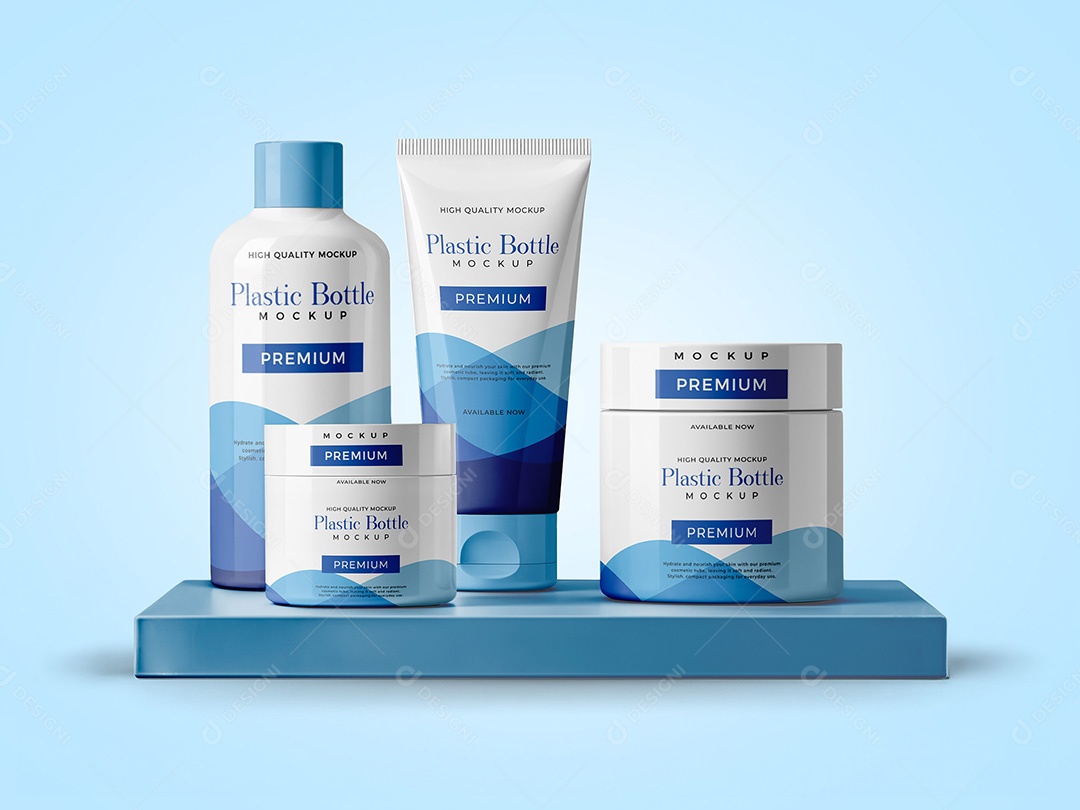 Embalagem de Cosmético Mockup PSD Editável